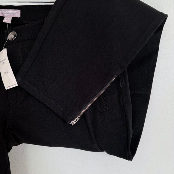 Banana Repbuclic Sloan Fit Zip Ankle Pant Balck - Picture 9 of 11